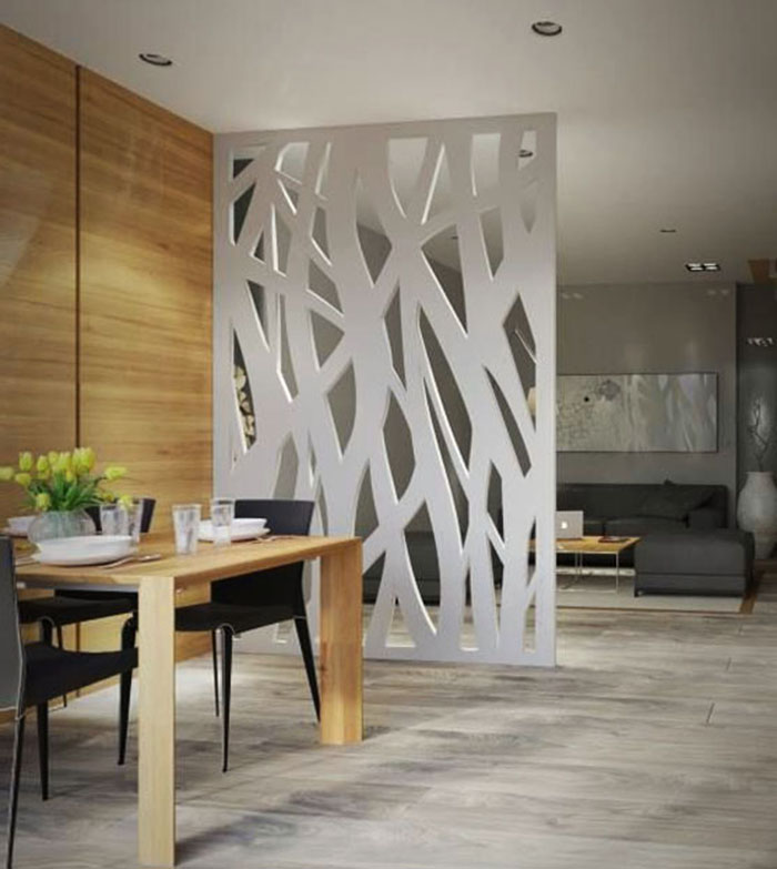 Vách ngăn phòng khách đơn giản đẹp